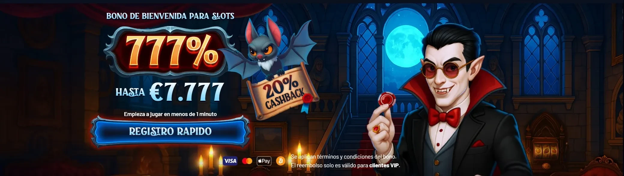 Banner del Casino Drácula para PC
