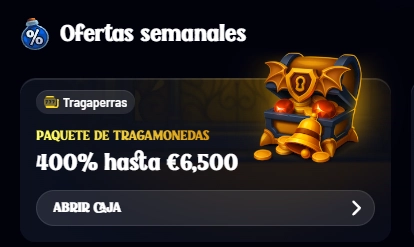 Εβδομαδιαία προσφορά Dracula Casino 400% έως 6.500 € για καζίνο και στοίχημα
