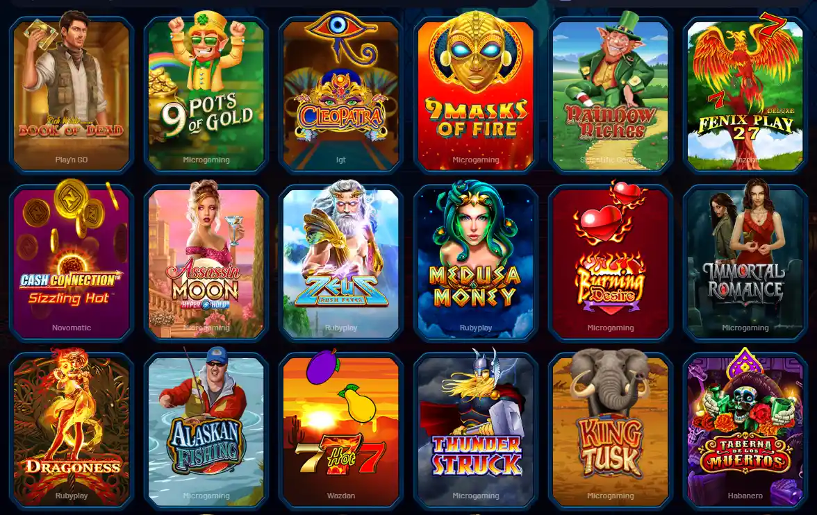 Popularne automaty w Dracula Casino z Book of Dead, Cleopatra i Rainbow Riches